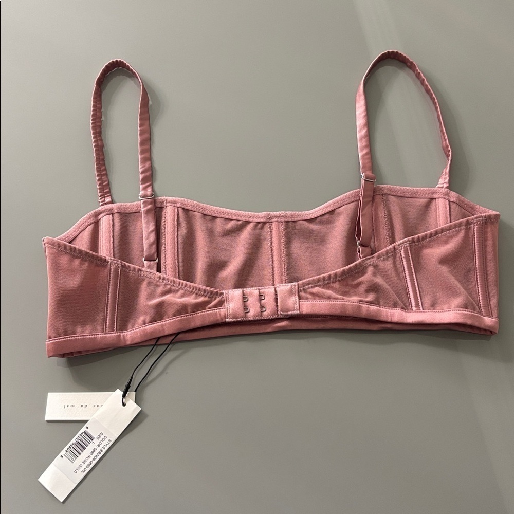 Fleur Du Mal Brilliant Boned Rhinestone Bralette Pink Women’s Size Large NWT! - Picture 12 of 15